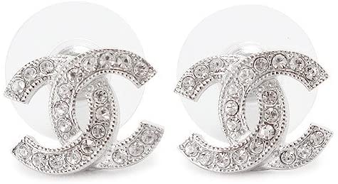 [シャネル] CHANEL Earrings Women’s Accessories CC Coco Mark Rhinestone Silver x Clear A88429 Y02003 Z3502 [並行輸入品]