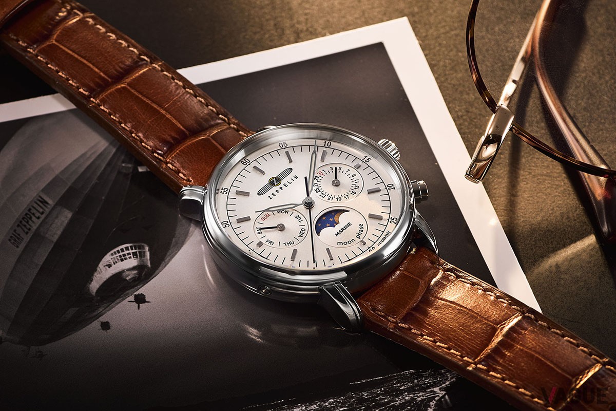 Inspired by airships! Three new models of the German watch “Zeppelin” equipped with a moon phase that shows the age of the moon are now available – VAGUE